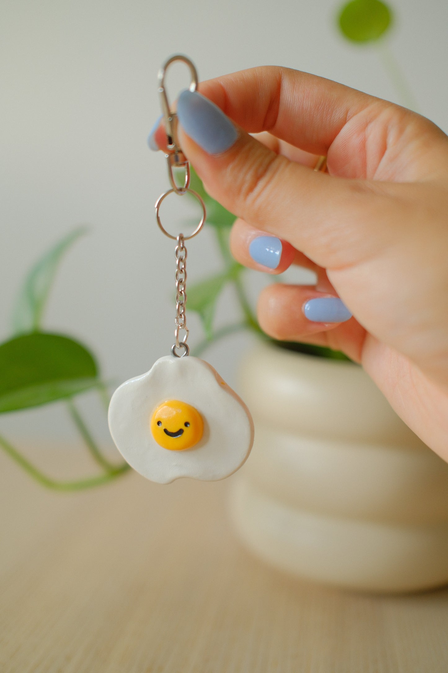 Fried Egg and Chicken Keychain