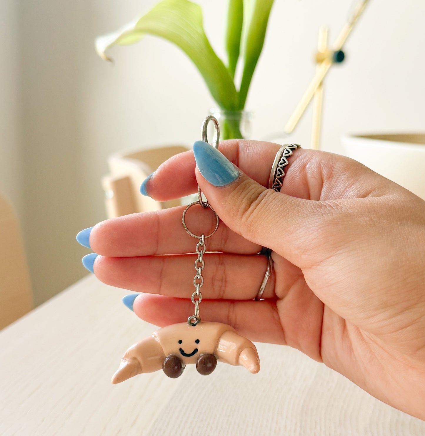 Croissant Jellycat Keychain
