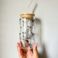 Custom Name Black Bow Glass Cup