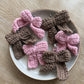 Crochet Bow Bag Charm Keychain