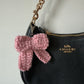 Crochet Bow Bag Charm Keychain