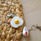 Fried Egg and Chicken Keychain