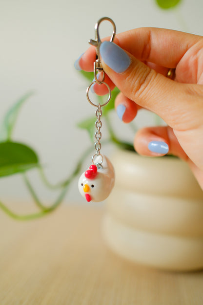 Fried Egg and Chicken Keychain
