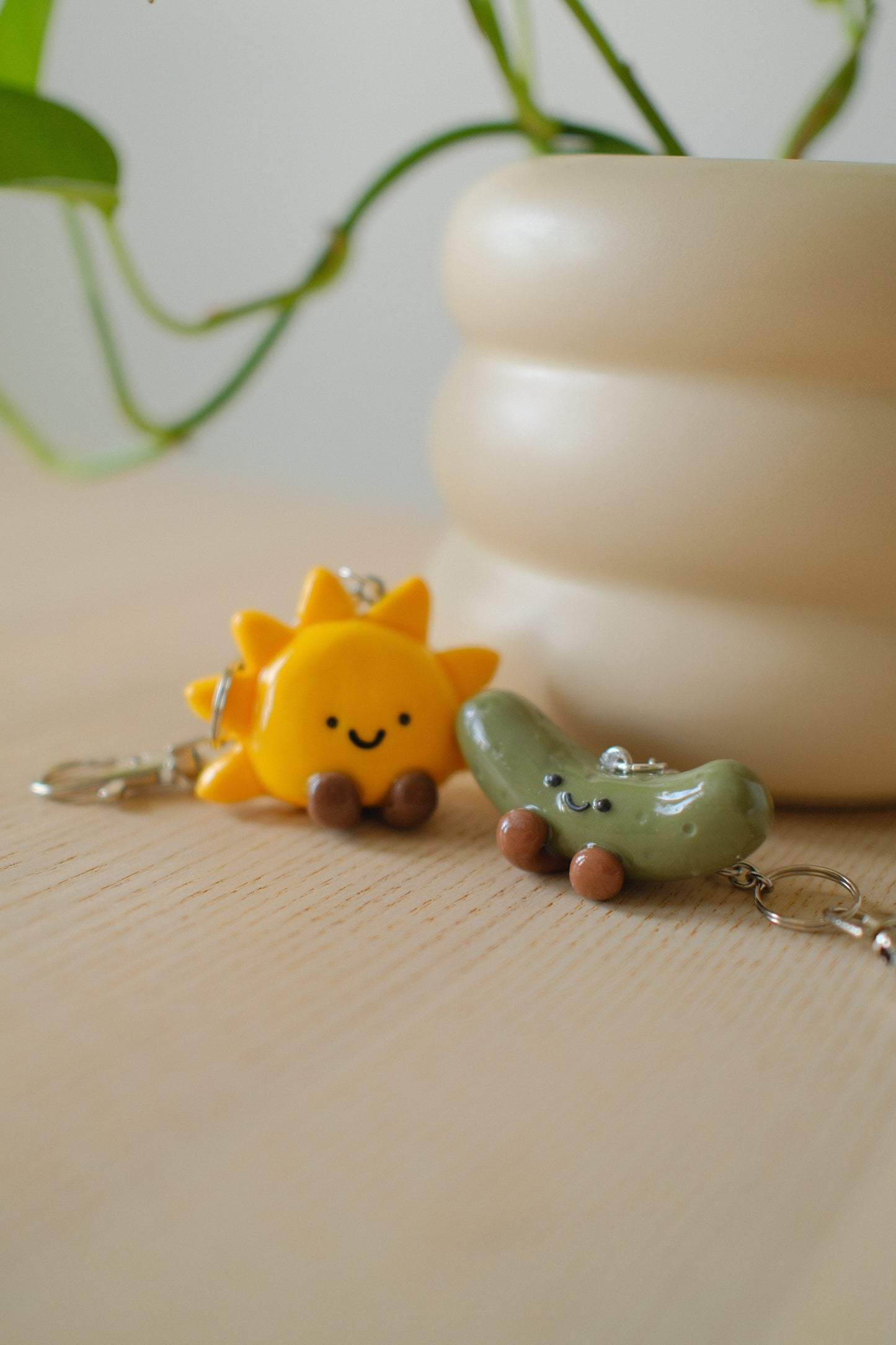 Jellycat Sun and Pickle Keychain