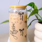 Custom Name Black Bow Glass Cup