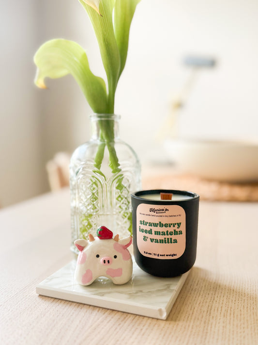 Strawberry Milk Cow Desk Friend