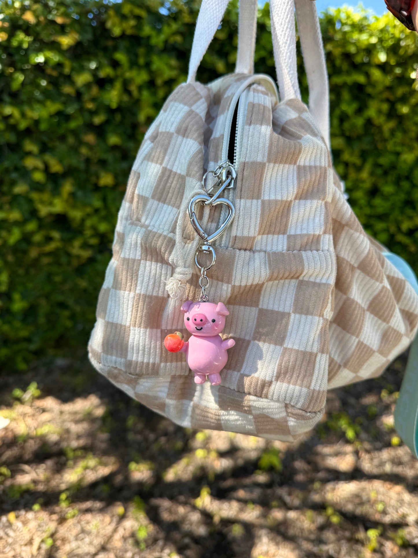 Apple Pig Keychain