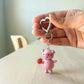 Apple Pig Keychain