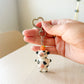 Peach Cow Keychain