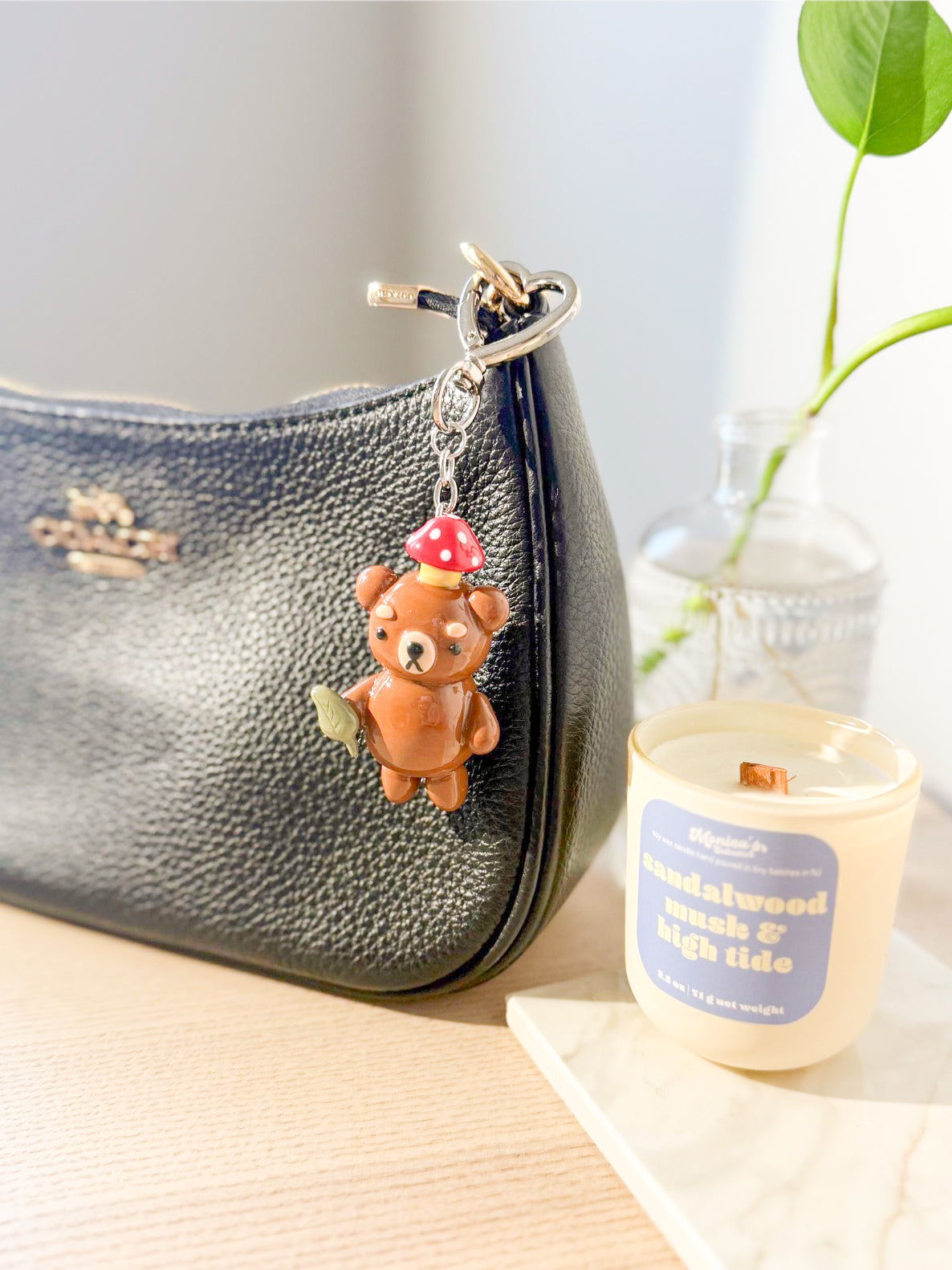Mushroom Bear Keychain