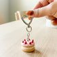 Berries and Cream Cake Keychain