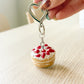 Berries and Cream Cake Keychain