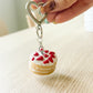 Berries and Cream Cake Keychain