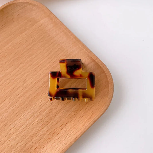 Light Brown Tortoise Extra Small Square Hair Claws