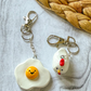Fried Egg and Chicken Keychain