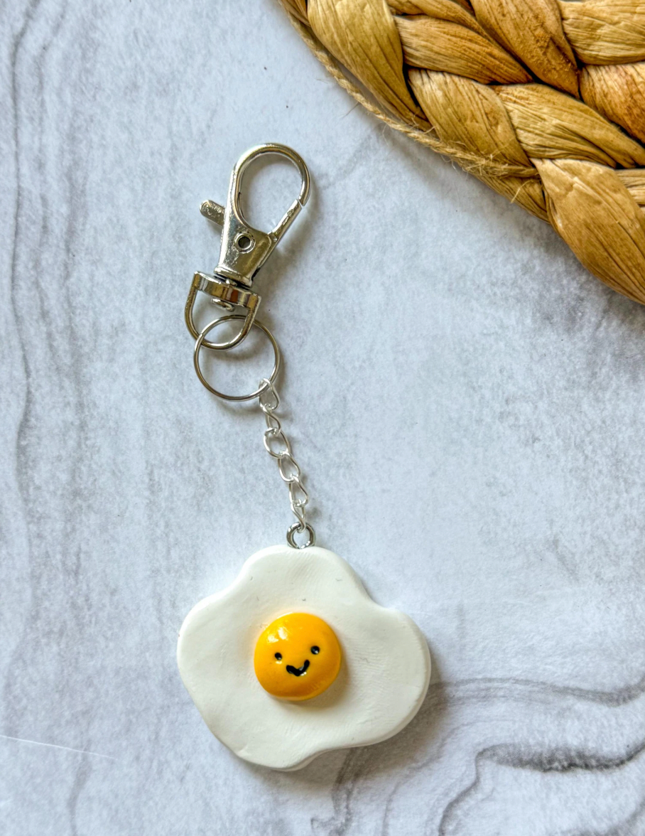 Fried Egg and Chicken Keychain