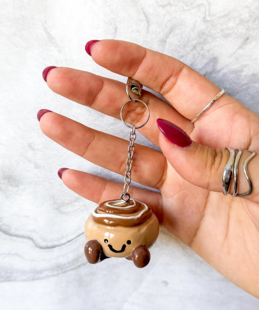 Cinnamon Bun Jellycat Keychain