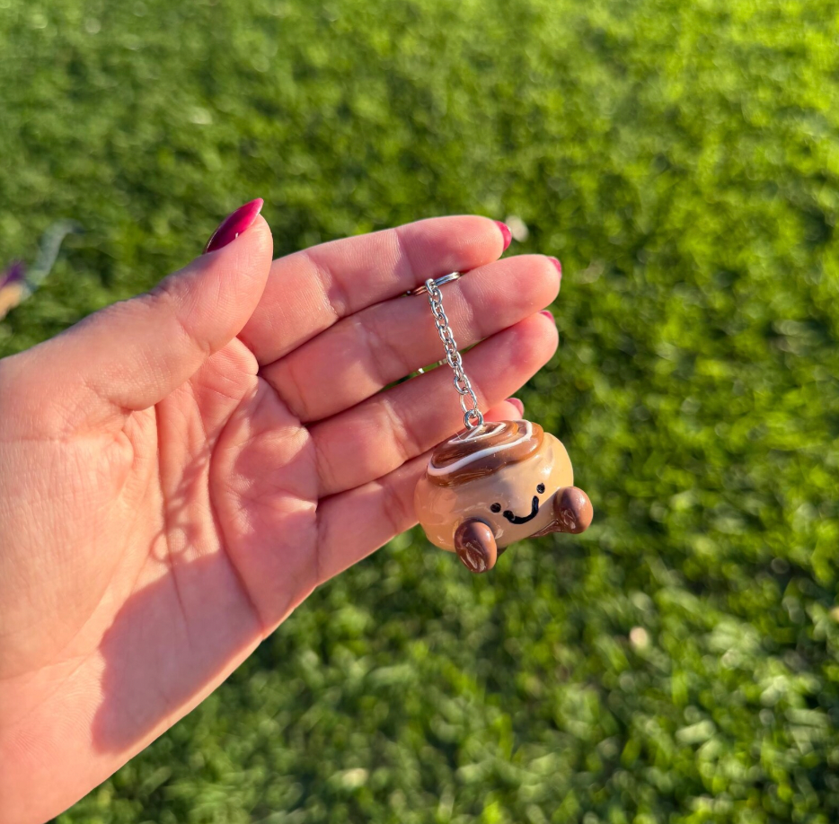 Cinnamon Bun Jellycat Keychain