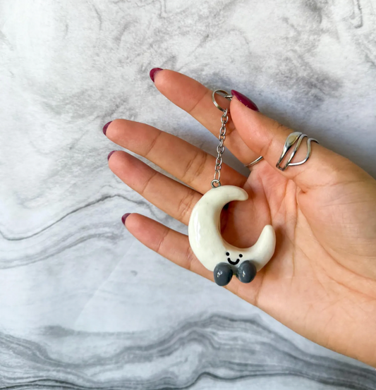 Moon Jellycat Keychain