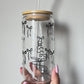 Custom Name Black Bow Glass Cup