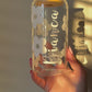 Custom Name Flower Glass Cup